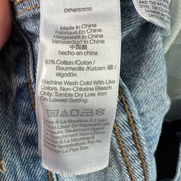 Madewell Jeans Women's 33x31* Super Wide Leg High Rise Light Blue Denim Tag 30 - Picture 8 of 16